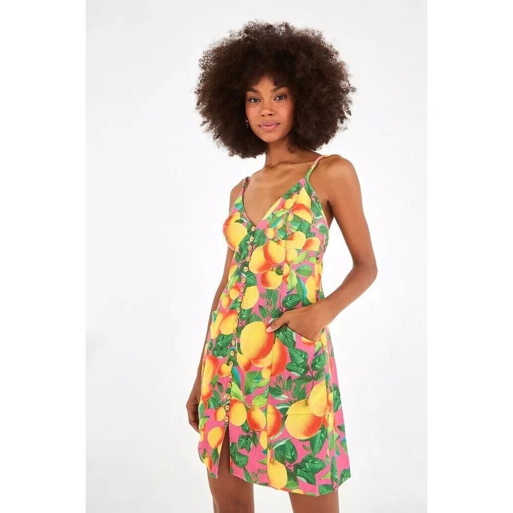 NWT. Farm Rio Linen Mini Dress Sz L